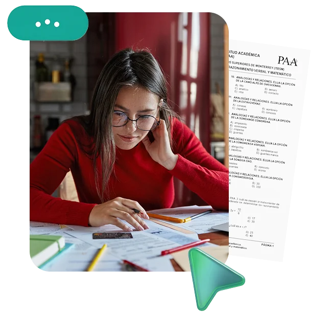 Material y reporte de calificación del examen PAA